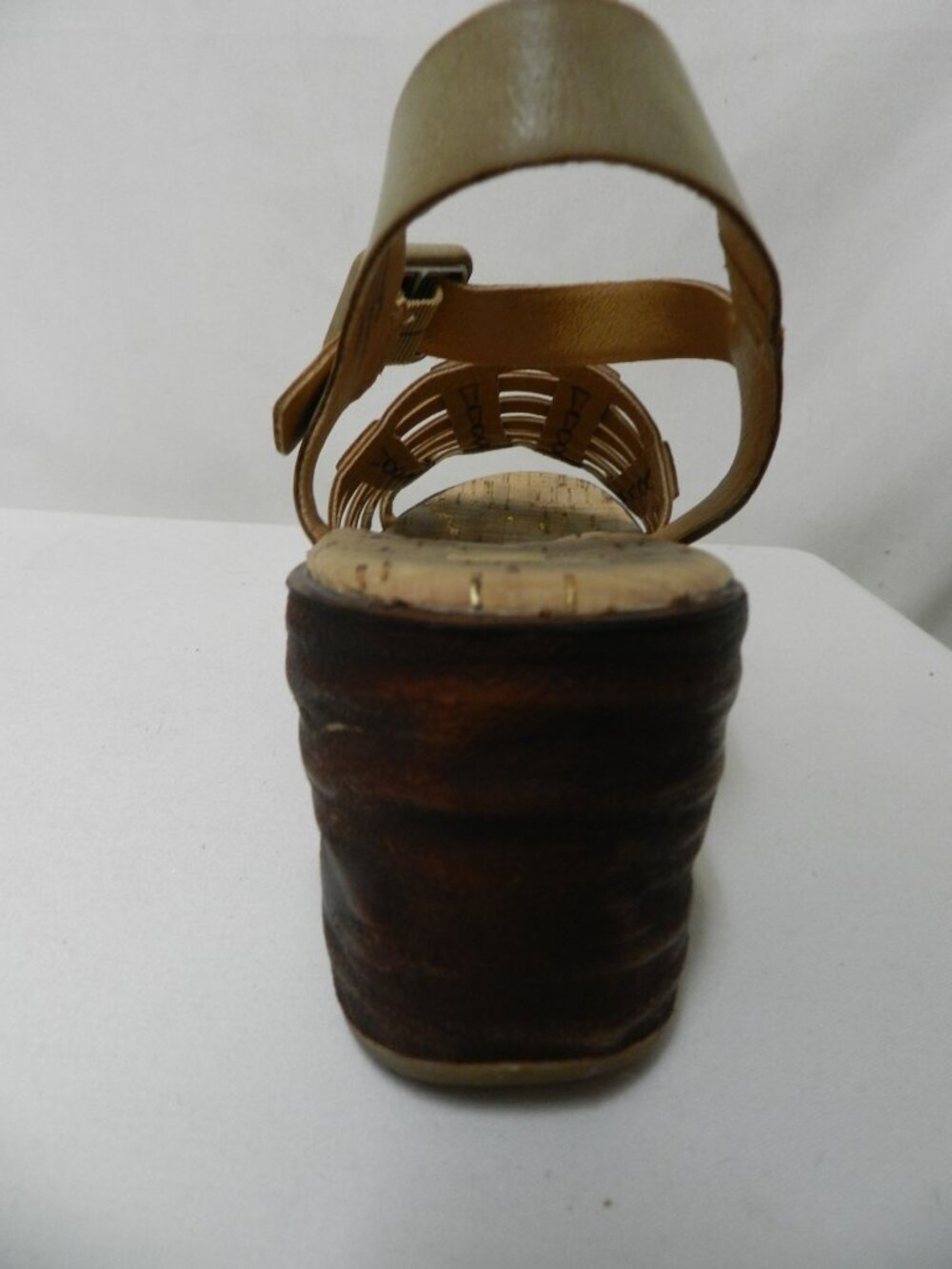 Korks Kork Ease Marley Leather Wedge slingback taupe sandals comfort Size Sz 6 - Picture 9 of 13